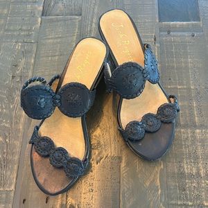 Jack Rogers black wedges size 7.5